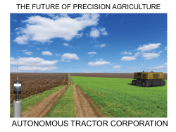 ARC  AUTONOMOUS TRACTOR CORPORATION THE FUTURE OF PRECISION AGRICULTURE