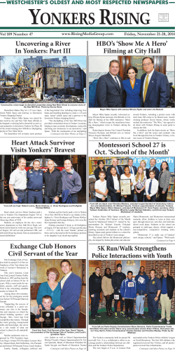 WESTCHESTER’S OLDEST AND MOST RESPECTED NEWSPAPERS www.RisingMediaGroup.com Vol 109 Number 47