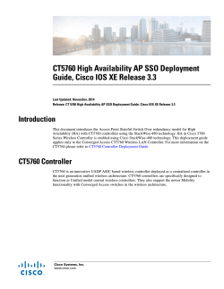 CT5760 High Availability AP SSO Deployment