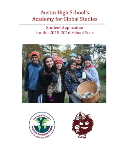 Austin High School’s Academy for Global Studies Student Application