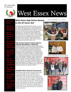 West Essex News West Essex High School Named
