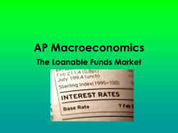 AP Macroeconomics The Loanable Funds Market