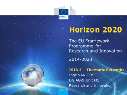 Horizon 2020  The EU Framework Programme for