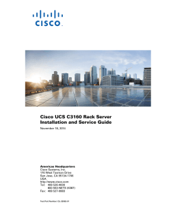 Cisco UCS C3160 Rack Server Installation and Service Guide