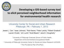 Developing a GIS-based survey tool to elicit perceived neighborhood information