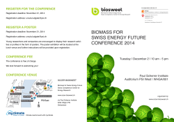 BIOMASS FOR REGISTER FOR THE CONFERENCE REGISTER A POSTER