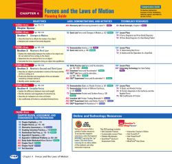 Forces and the Laws of Motion Planning Guide CHAPTER 4