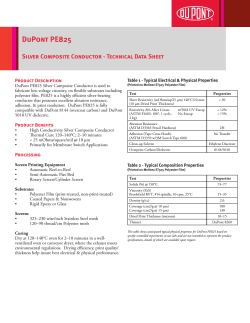 DuPont PE825 Silver Composite Conductor - Technical Data Sheet Product Description