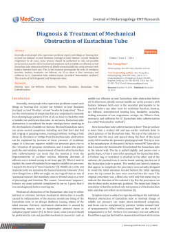 Diagnosis &amp; Treatment of Mechanical Obstruction of Eustachian Tube Opinion