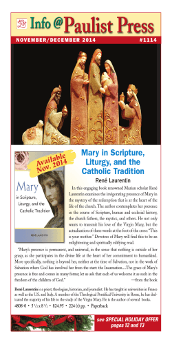 Paulist Press Info @ Mary in Scripture, Liturgy, and the