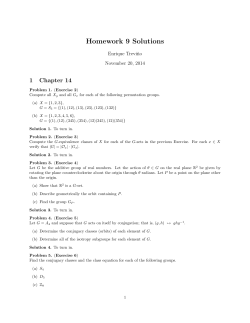 Homework 9 Solutions 1 Chapter 14 Enrique Trevi˜