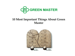 10 Most Important Things About Green Master