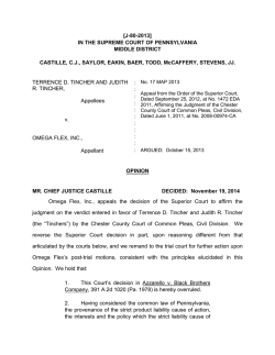 [J-80-2013] IN THE SUPREME COURT OF PENNSYLVANIA MIDDLE DISTRICT