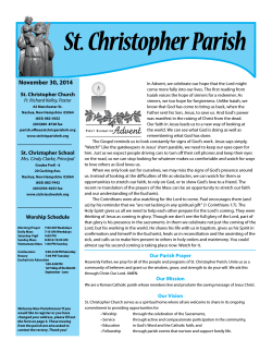 St. Christopher Parish November 30, 2014