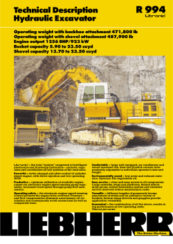 R 994 Technical Description Hydraulic Excavator