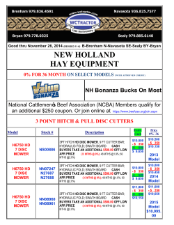NEW HOLLAND HAY EQUIPMENT  NH Bonanza Bucks On Most