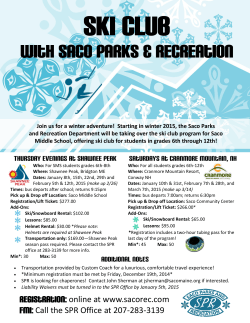 Ski Club with Saco Parks &amp; Recreation