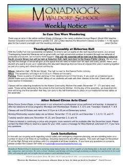 Weekly Notice In Case You Were Wondering Nov. 18,