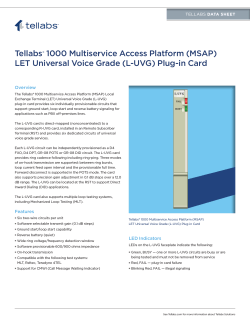 Tellabs 1000 Multiservice Access Platform (MSAP) ®