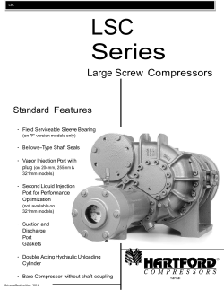 LSC Series Large Screw  Compressors Standard  Features