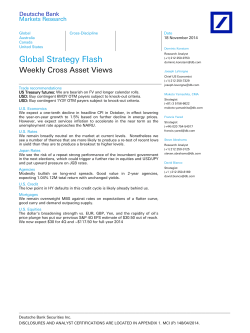 Global Strategy Flash Weekly Cross Asset Views Deutsche Bank Markets Research