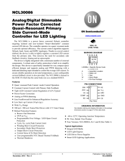 NCL30086 Analog/Digital Dimmable Power Factor Corrected Quasi-Resonant Primary