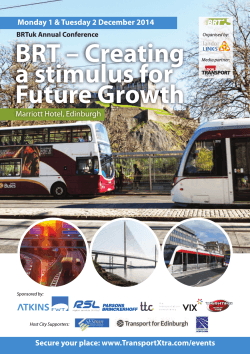 BRT – Creating a stimulus for Future Growth