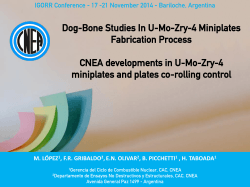 Dog-Bone Studies In U-Mo-Zry-4 Miniplates Fabrication Process  CNEA developments in U-Mo-Zry-4