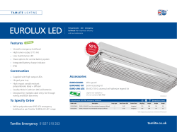 EUROLUX LED 50% Features TAMLITE