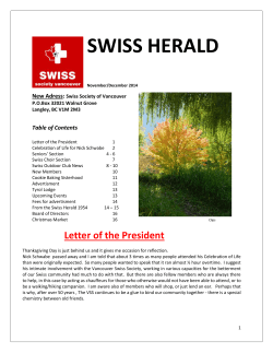SWISS HERALD New Adress:  Table of Contents