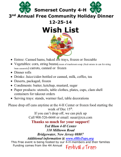 Wish List  Somerset County 4-H 3