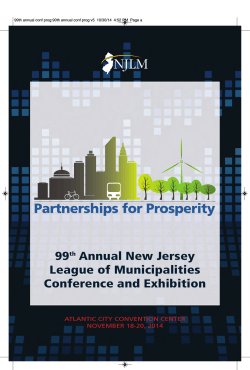 99 Annual New Jersey League of Municipalities Conference and Exhibition