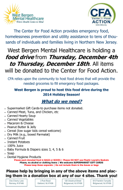 The Center for Food Action provides emergency food,