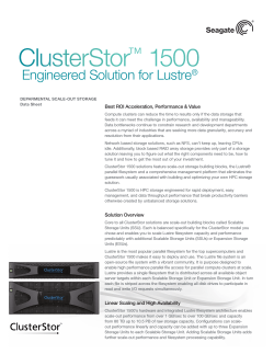 Engineered Solution for Lustre ®