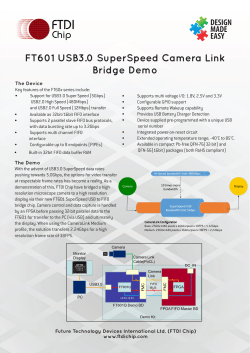 FT601 USB3.0 SuperSpeed Camera Link Bridge Demo