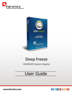| 1 Deep Freeze Enterprise User Guide