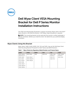 Dell Wyse Client VESA Mounting Bracket for Dell P Series Monitor