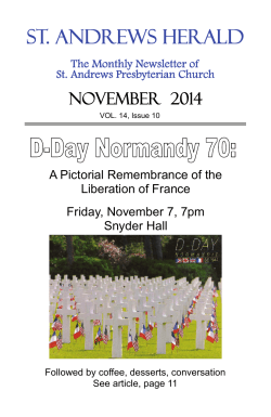 St. Andrews Herald november  2014 A Pictorial Remembrance of the