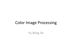 Color Image Processing Yu-Wing Tai