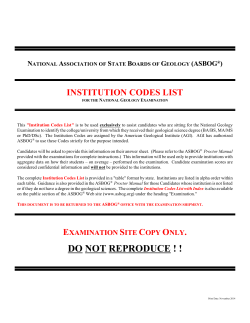 INSTITUTION CODES LIST N A S
