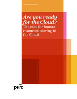 Are you ready for the Cloud? The case for human resources moving to