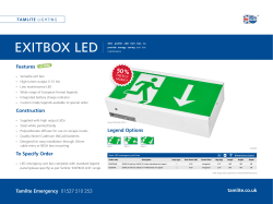 EXITBOX LED 50% Features TAMLITE