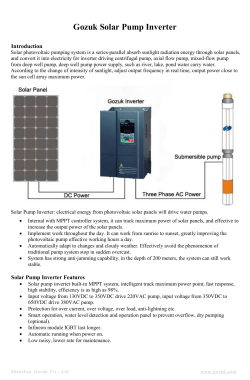 Gozuk Solar Pump Inverter Introduction