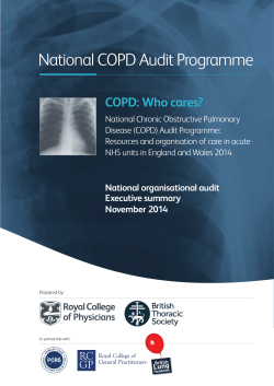 National COPD Audit Programme COPD: Who cares?