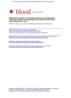 Differential regulation of proinflammatory and hematopoietic