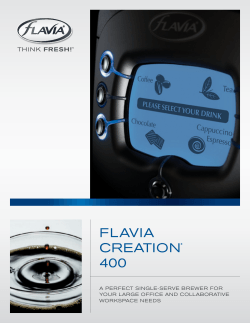 FLAVIA CREATION 400 A PERFECT SINGLE-SERVE BREWER FOR