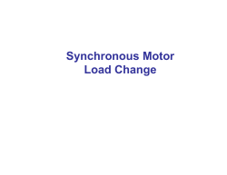 Synchronous Motor Load Change