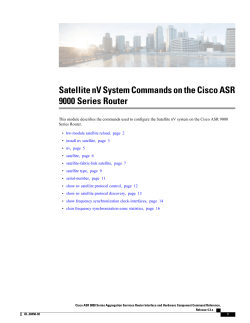 Satellite nV System Commands on the Cisco ASR 9000 Series Router
