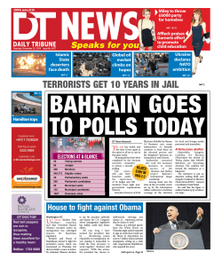 BAHRAIN GOES TO POLLS TODAY TERRORISTS GET 10 YEARS IN jAIL