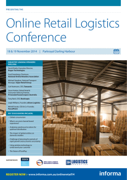 Online Retail Logistics Conference PRESENTING THE